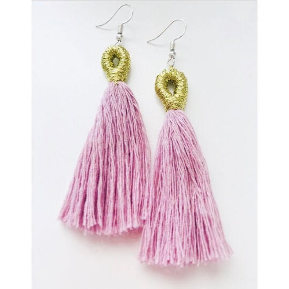 NEW Peachlady Crafts Handmade Tassel Earrings